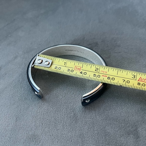 ❗️SOLD❗️Authentic Tiffany & Co. 1837 Midnight Titanium & Silver Cuff Bracelet - Picture 10 of 11